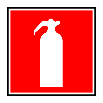 Download free red extinguisher fire square icon