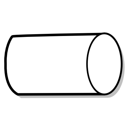 Download free white mathematical cylinder icon