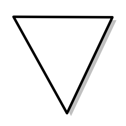 Download free white triangle mathematical polygon icon
