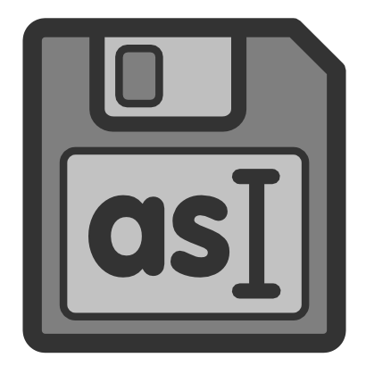 Download free letter grey cursor floppy icon