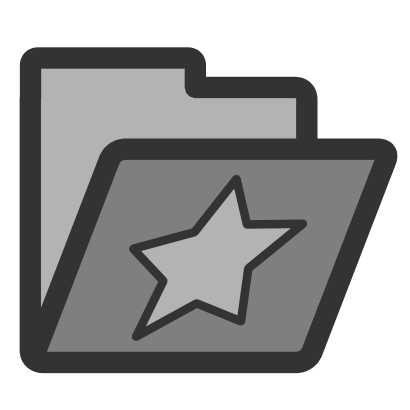 Download free grey folder star icon