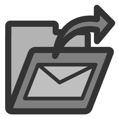 Download free grey arrow folder courier icon