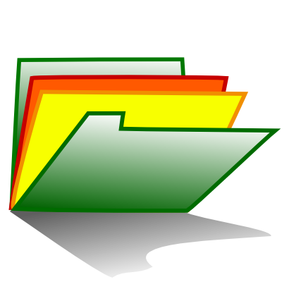 Download free yellow orange sheet green folder icon