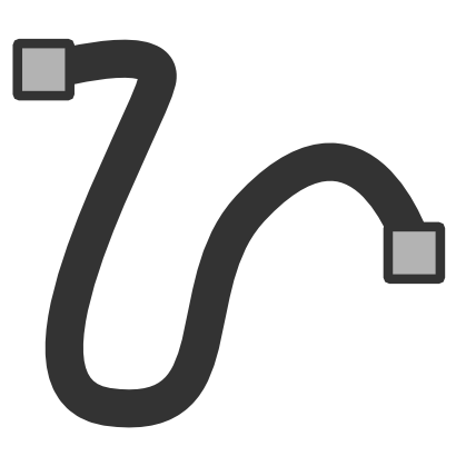 Download free grey line curve icon
