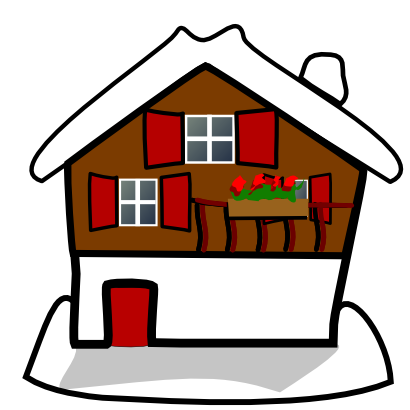Download free snow house christmas icon