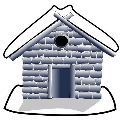 Download free snow house stone icon
