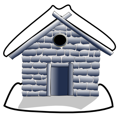 Download free snow house stone icon