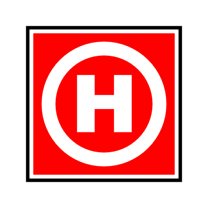 Download free red square hospital icon