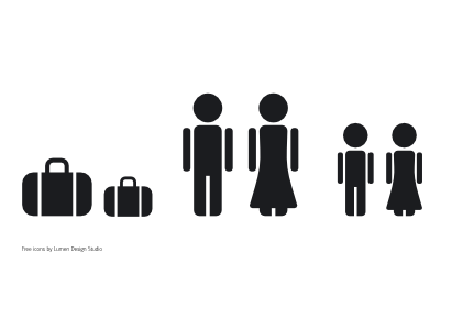 Download free human child woman suitcase person icon