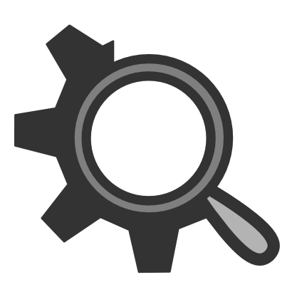 Download free grey magnifying glass icon