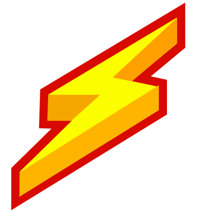 Download free orange thunderbolt flash icon