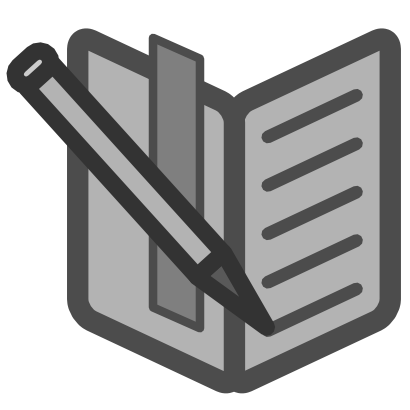 Download free pencil grey book icon