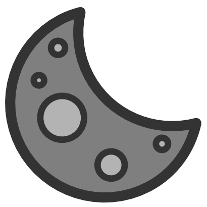 Download free grey moon icon
