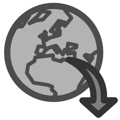 Download free earth grey arrow icon