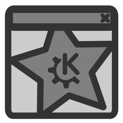 Download free grey cross star kde logo icon