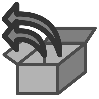 Download free grey arrow box icon