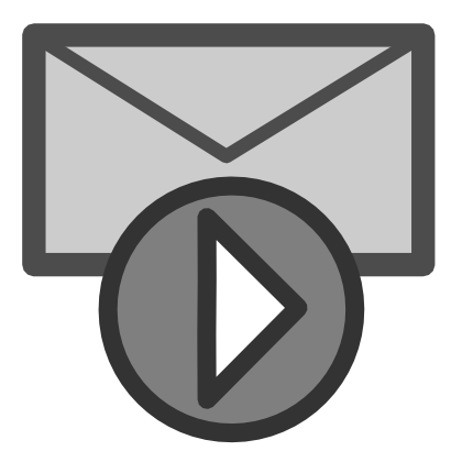 Download free letter grey round arrow right email courier mail icon