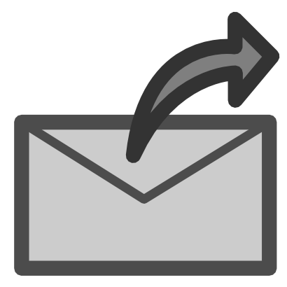 Download free letter grey arrow right email courier mail icon