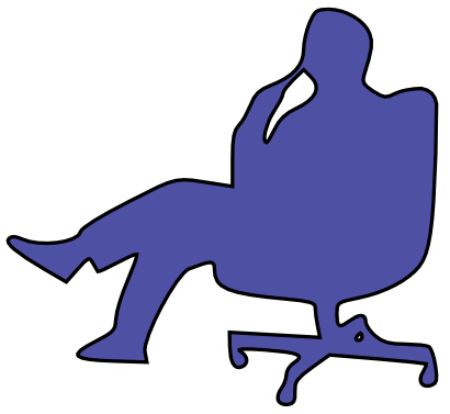 Download free blue human chair person icon