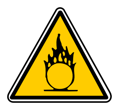 Download free orange fire triangle gasoline icon