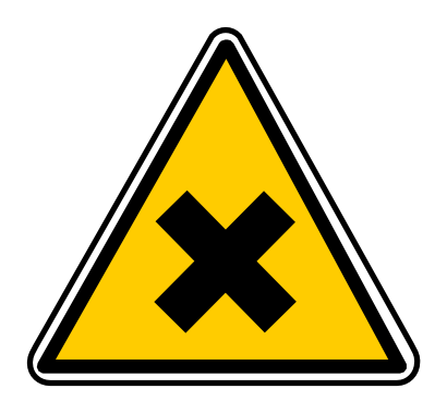 Download free orange cross black triangle icon
