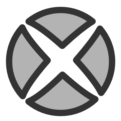 Download free grey round cross white icon