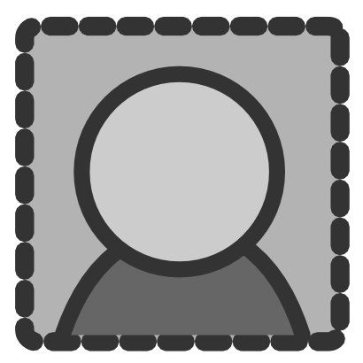 Download free grey square person icon