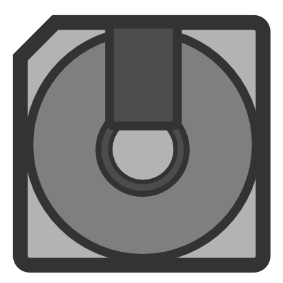 Download free grey square disk cd icon