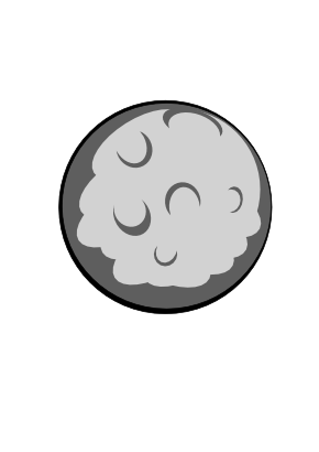 Download free grey moon planet icon