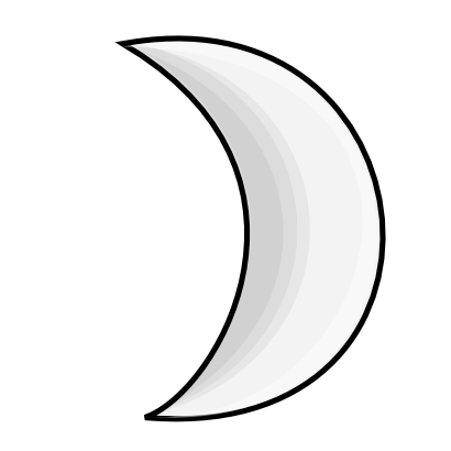 Download free moon crescent planet icon