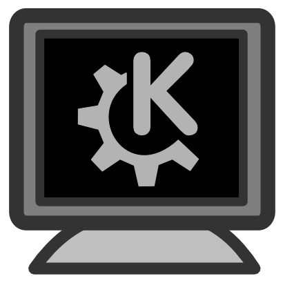 Download free grey computer screen kde icon