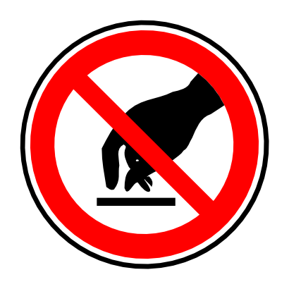 Download free red round hand prohibited touch icon