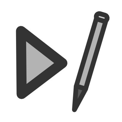 Download free pencil grey triangle icon