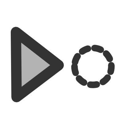 Download free grey round circle triangle icon