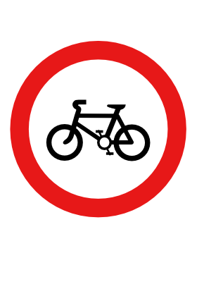 Download free red circle prohibited bike icon