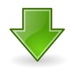 Download free arrow bottom green icon