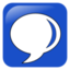 Download free blue white googletalk speech icon