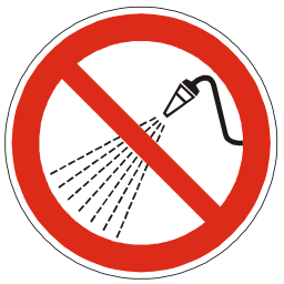 Download free red round pictogram shower prohibited water icon
