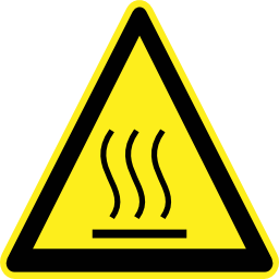 Download free pictogram triangle temperature heat risk icon